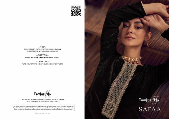 Safaa Velvet Pakistani Suits Catalog